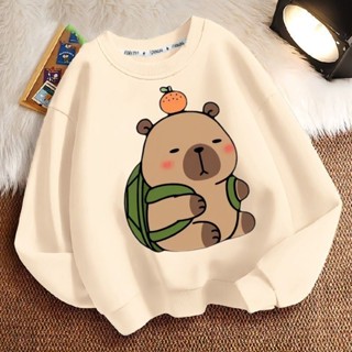 Áo Len Nam Nữ Mẫu Mới Xuân Thu Đông Kapibara, áo khoác trẻ em dài tay dày cổ tròn