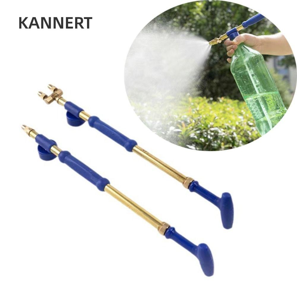 Vòi phun sương phun sương nguyên tử KANNERT, Máy phun tưới nước bằng đồng một / đôi đầu, Máy phun vườn có thể điều chỉnh áp suất cao kéo đẩy