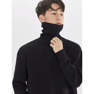 Áo Len Trơn Cổ Lọ Hàn Quốc Tay Dài Nam Nữ