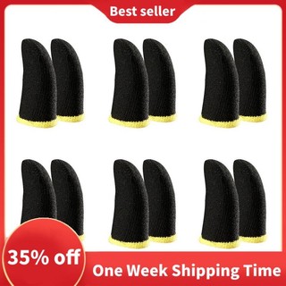 Tay áo ngón tay bằng sợi Carbon 18 chân cho trò chơi di động PUBG Màn hình tiếp xúc Tay áo ngón tay Đen & Vàng (12 chiếc)