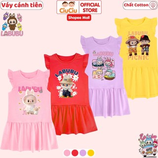Váy cánh tiên hình LABUBU cho bé gái CIUCIU BABY váy đầm mùa hè cho bé chất cotton co dãn thoáng mát