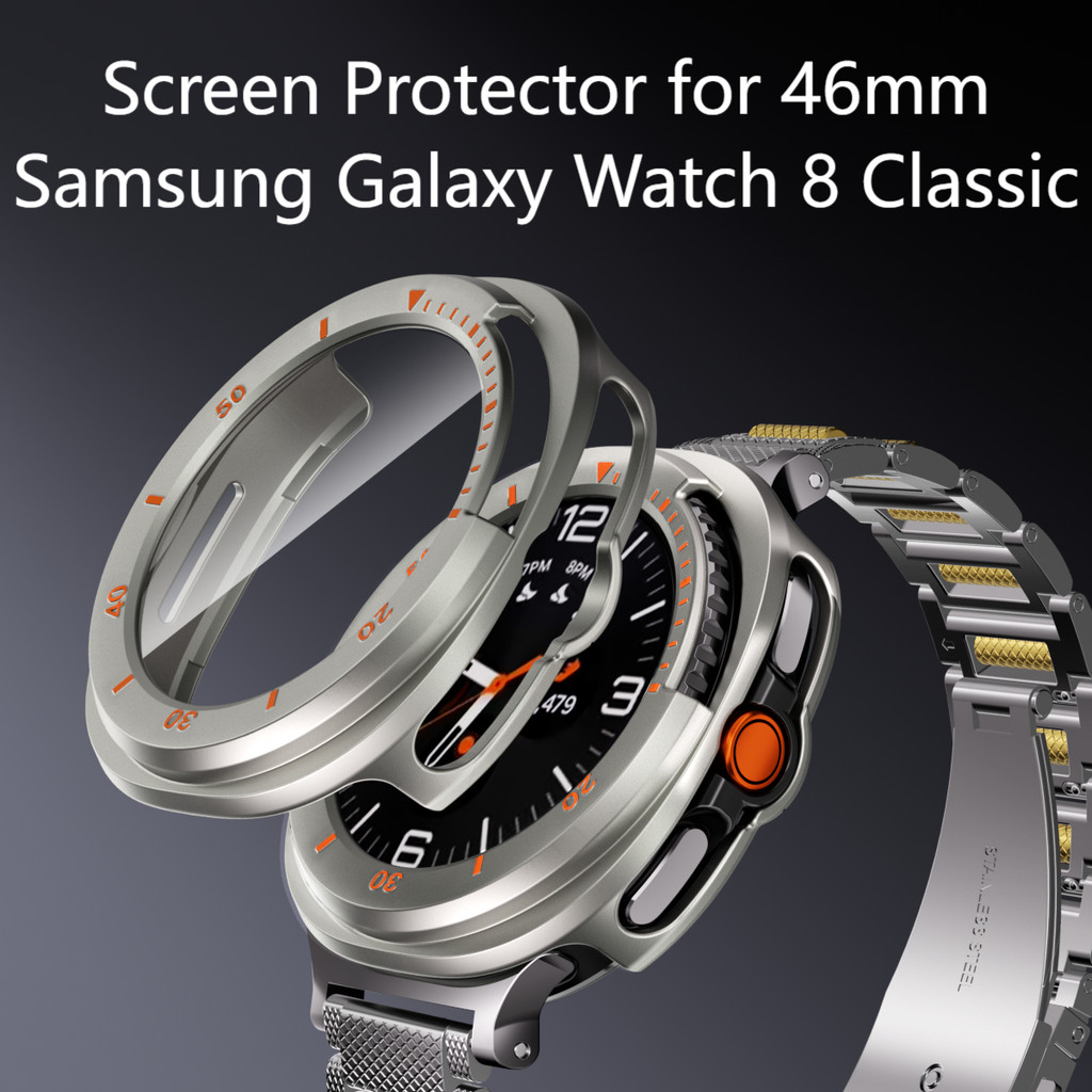 Bảo vệ màn hình cho Samsung Galaxy Watch 8 Classic Case 46mm, Vỏ bảo vệ chống trầy xước cho Samsung 