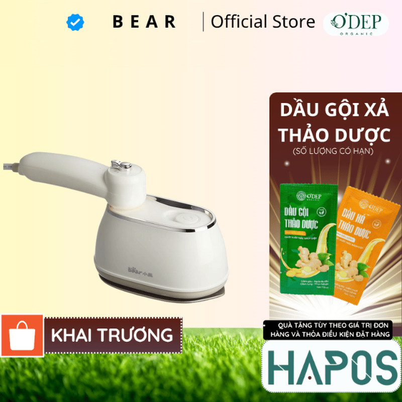 Bàn ủi hơi nước cầm tay Bear DYD-J10Q1, 2 In 1 Ủi nước/ khô nhanh tiết kiệm thời gian, BH 18 Tháng -