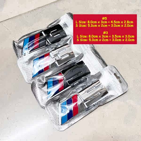 Kim Loại M3 Logo Xe Ô Tô M5 Miếng Dán Thích Hợp Cho Xe BMW BMW BMW M Series Thân Xe Đuôi Logo Thân B