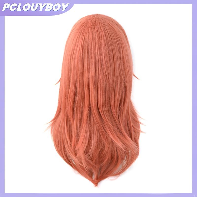 MLG Chain Man Cosplay Angel Devil Long Wig Christmas Dark Orange Color Wig Cosplay Anime Wigs Heat R