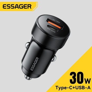Essager 30W Type C Bộ sạc xe hơi USB Fsat Sạc QC 3.0 cho Samsung Xiaomi