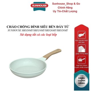  Chảo chống dính siêu bền đáy từ Sunhouse SBD20MT,,SBD24MT,SBD26MT,SBD28MT Chống dính 2 lớp bền đẹp 