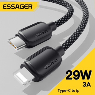  Essager 29W PD Dây dữ liệu loại C sang L sạc nhanh cho IP 14 13 12 11 