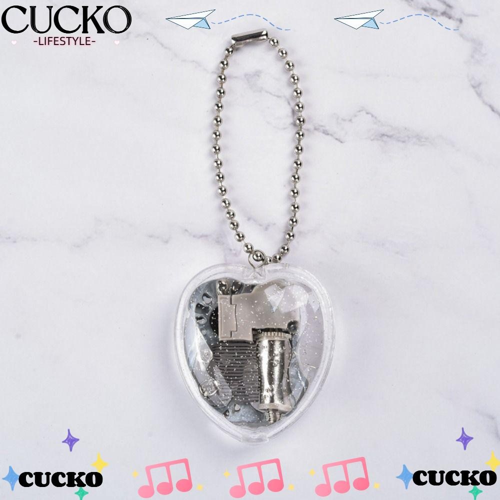 CUCKO Music box, Mini Heart-Shaped Musical Box, Metal Acryl Keychain