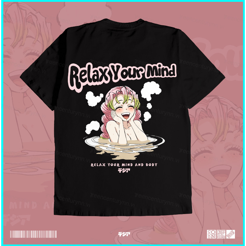 Áo cosplay Kanroji Mitsuri Demon Slayer tay ngắn unisex với bông tai kẹp