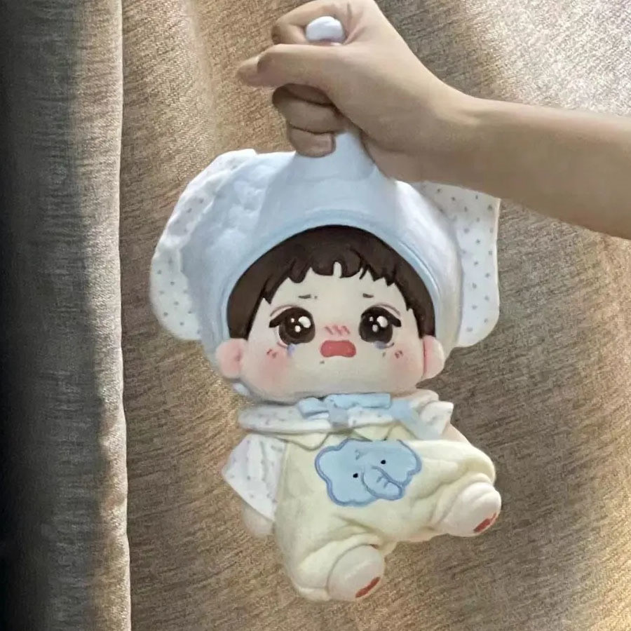 20CM Centimeter Cotton Quần Áo Búp Bê Dễ Thương Tinh Tế Bộ Quần Áo Bộ Túi Sữa Cho Bé Voi Đầu Bao Quầ