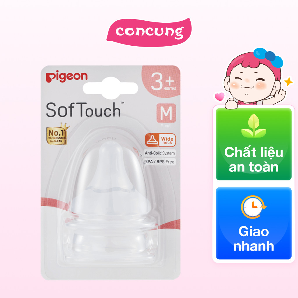 Núm vú silicone siêu mềm Plus WN3 (M)