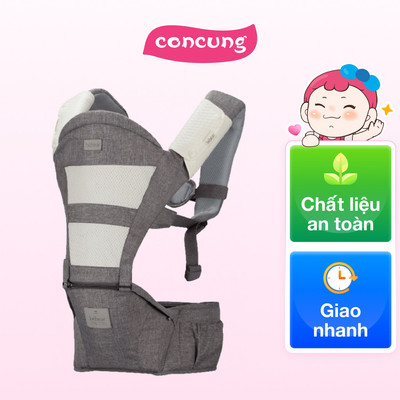 Địu có bệ đỡ BeBéar C11 cho bé - Xám