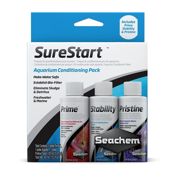 SEACHEM SURE START BỘ 3 CHAI SEACHEM PRIME STABILITY PRISTINE 100ML CHÍNH HÃNG - COMBO KHỞI TẠO HỒ T