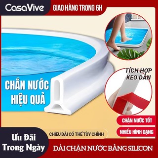 Dải Silicon Chặn Nước Tiện Lợi Nhà Tắm Thanh Cản Nước Chống Tràn Bồn Rửa Tay Keo Siêu Dính CASAVIVE