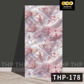 THP - Thùng 50 Tấm Dán Tường Mã THP-178 vân đá lụa kim sa- xốp phủ nhựa PVC cao cấp , mẫu mới của THP