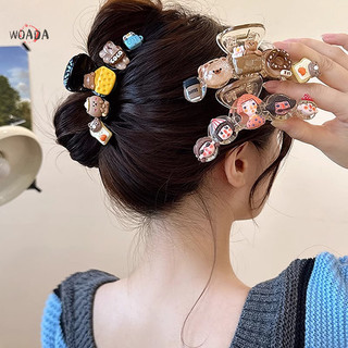 Woada Hoạt Hình Dễ Thương Bánh Quy Móng Vuốt Tóc Cho Nữ Bé Gái Sáng Tạo Mũ Gấu Đáng Yêu Cá Mập Kẹp Tóc Thời Trang Kẹp Tóc Ngộ nghĩnh Phụ Kiện Tóc VN