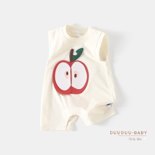 Quần áo trẻ em nữ táo ba chiều mỏng sơ sinh một quần áo vest cho bé bum áo khoác