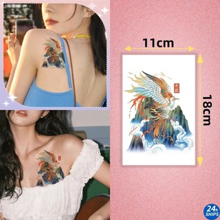 Nhiều Màu Sắc Họa Tiết Phượng Hoàng Hình Xăm Cô Gái Dễ Thương Cánh Tay Hình Xăm Chống Thấm Nước Miếng Dán Hình Xăm Lâu Dài 7 Ngày Tạm Thời Giả Hình Xăm 11 * 18cm