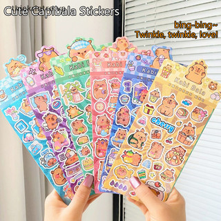 Thi Kawaii Capybara Dán Hoạt Hình Chống Thấm Nước Có Thể Tháo Rời Miếng Dán Lấp Lánh Miếng Dán Trang Trí Túi Miếng Dán Tay Tài Khoản Trang Trí VN