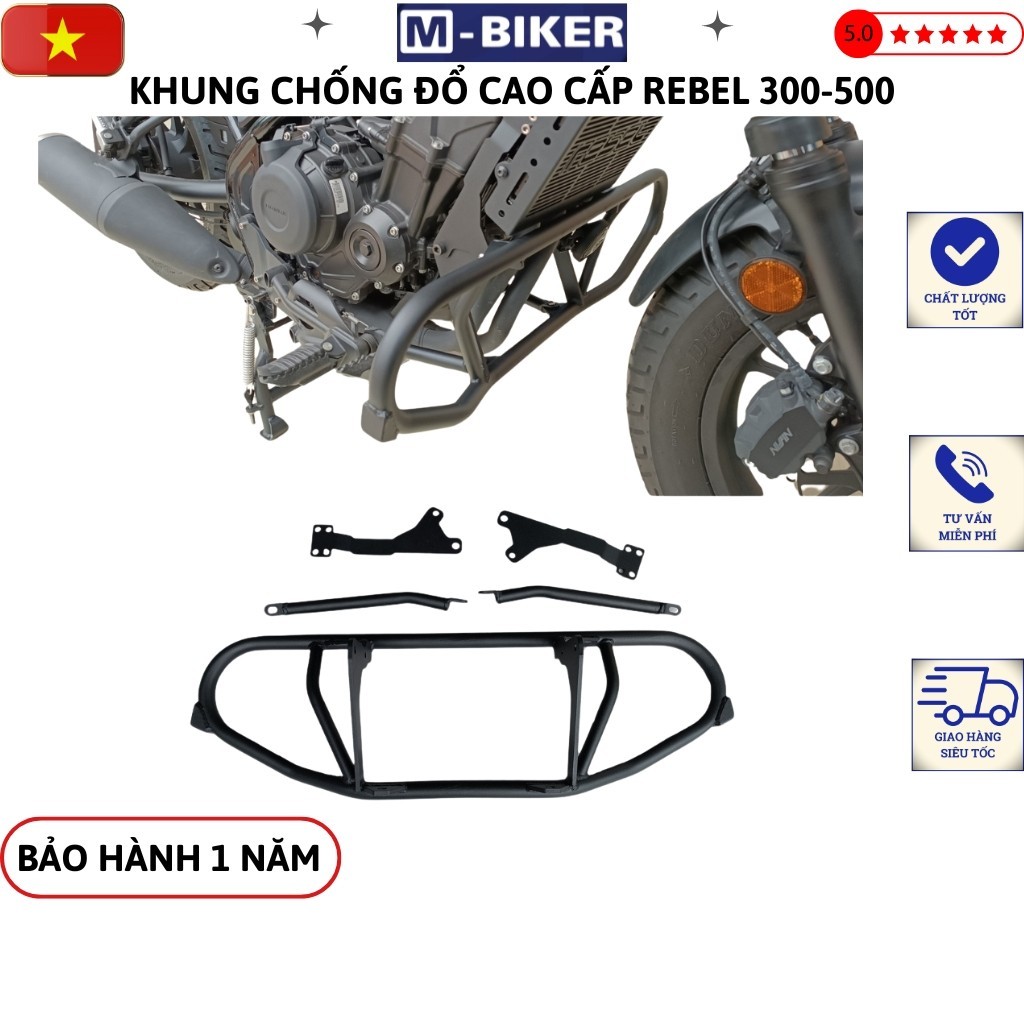 𝐌𝐁𝐢𝐤𝐞𝐫_ Khung chống đổ rebel 300-500, chống đổ rebel, khung chống đổ rebel, MBIKER