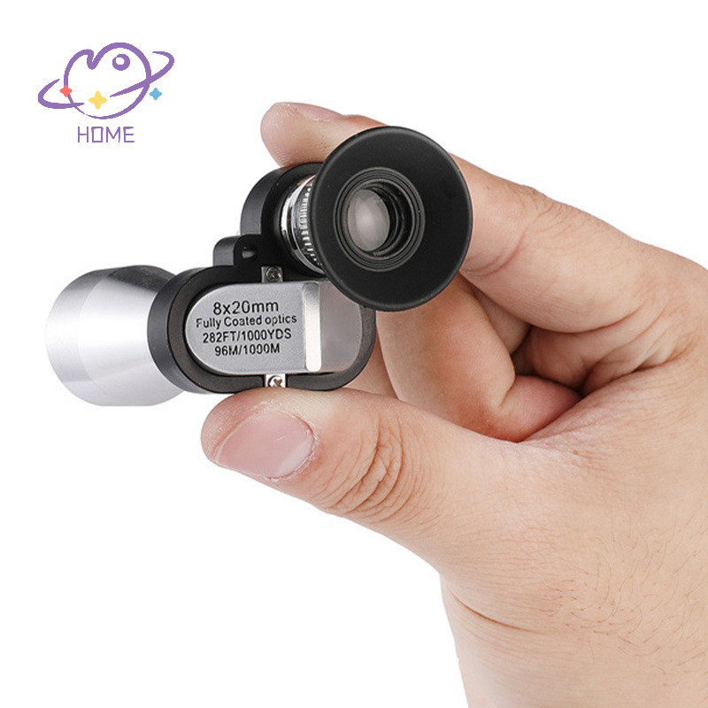 [mayhome] Kính tầm nhìn ban đêm 8x20 HD Ống nhòm góc Mini cầm tay chống nước Công suất cao Ánh sáng 