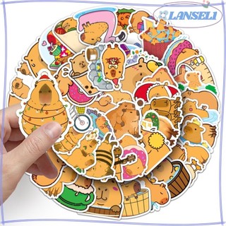 La 50 Miếng Dán Capybara, Decal Dán Tự Dán Tự Dán, Nhãn Dán Sổ Lưu Niệm PVC Hoạt Hình Dễ Thương