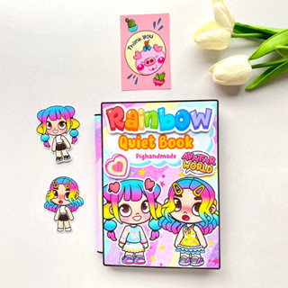  Ngôi nhà cầu vồng trong thế giới Avatar world Búp bê giấy Tocaboca học liệu bóc dán quiet book 