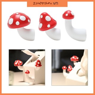 Zuoo Nam Châm Tủ Lạnh Hấp Phụ Mạnh Hoạt Hình 3D Nấm Đỏ Tủ Lạnh Nam Châm Sáng Tạo Trang Trí Hộ Gia Đình Supplie