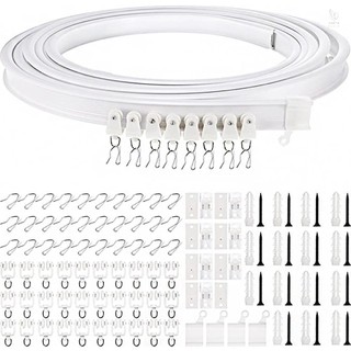 Bộ theo dõi rèm Nhà Trần 5m Top Mount Bendable Window Rod Track Thích hợp cho Rèm cong thẳng Trang trí nội thất