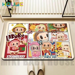 [MBH]Thảm lau chân, Thảm phòng ngủ nhà tắm chống trượt cao cấp siêu thấm hút nước,siêu dễ thương thảm chùi chân nhà bếp LABUBU đế cao su chống trơn trượt 40x60cm