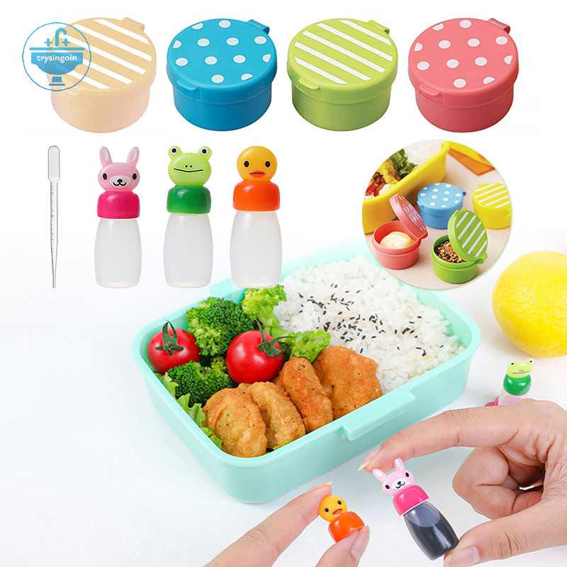 [Trysingoin] 1 / 3 / 4 Chai Gia Vị Mini Sốt Cà Chua Salad Hộp Đựng Nước Sốt VN