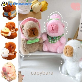 Refilinement Búp bê sang trọng, Mặt dây chuyền cá heo hồng sang trọng 10-13cm, Ba lô quà tặng sinh nhật nhiều màu dễ thương Kapibala Trẻ em cá heo