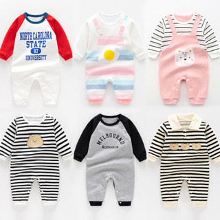 Tay Dài Cho Bé Onesie Mùa Đông Quần Áo Bé Trai Quần Áo Cho Bé Bộ Đồ Ngủ Mùa Thu Quần Áo Sơ Sinh Quần Áo Bé Gái 100% Cotton
