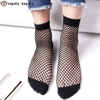 equity inquiry lưới rỗng ngang mắt cá chân màu đen trơn thông thoáng phong cách punk thời trang cho nữ