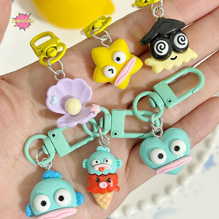[Tốt lànhV] Sanrio Anime Hanton Cá Xấu Xí Móc Khóa Sáng Tạo Dễ Thương Ngộ nghĩnh Móc Khóa Phụ Kiện Hoạt Hình Ba Lô Mặt Dây Chuyền Trang Trí Quà Tặng Ngày Lễ