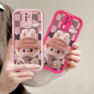 Ốp Điện Thoại Cho OPPO OPPO A5 2020 A9 2020 A1 Pro A3S A12E A7 A5S A12 A12S A11K A15 A15S A35 A16 A16S A54S A17 A17K Chống Rơi Mắt Thiên Thần LABUBU Khăn Cờ Vua Lưới Phong Cách Hoa Văn