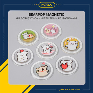 Giá Đỡ Điện Thoại Popsocket In Hình Gấu Dễ Thương Hít Từ Tính Cho Điện Thoại iPhone Samsung Njoyshop