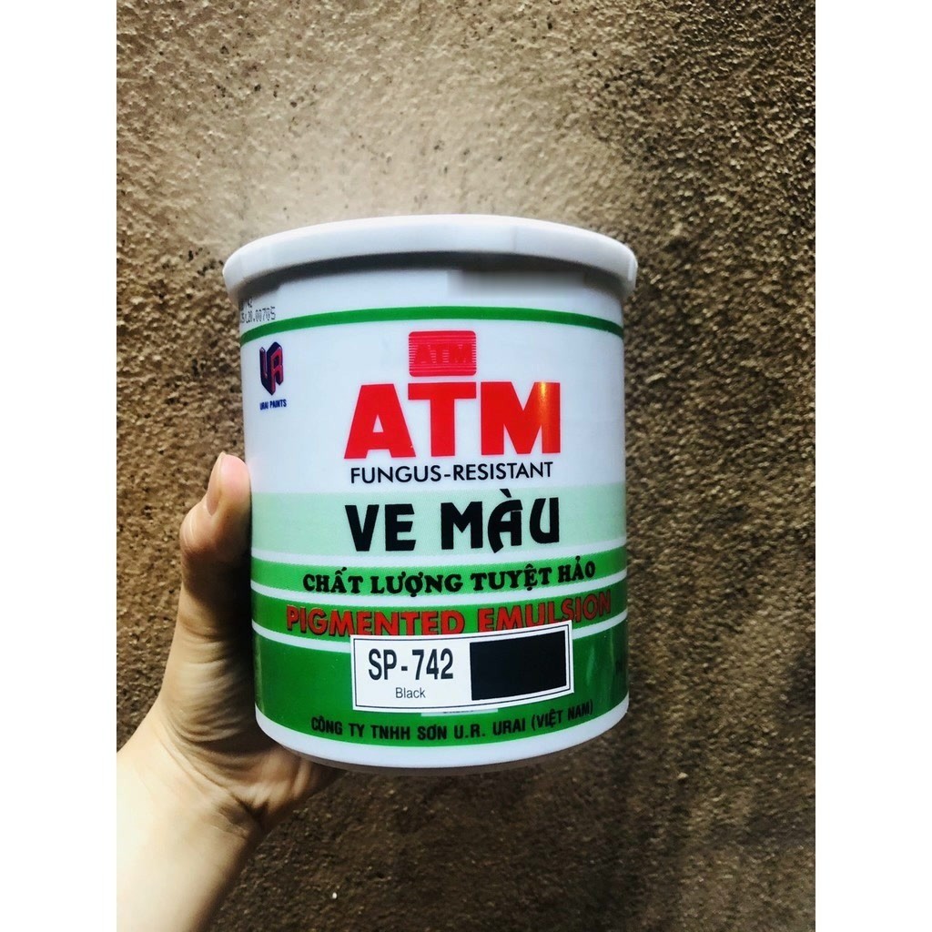 [Sơn chậu] Ve nước ATM màu đen, xanh (1L)