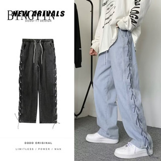 BINGYIN quần ống rộng quần jean nam 2024 NEW STYLE MNK2490FTB 37Z240908