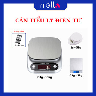 Cân Tiểu Ly Điện Tử Nhà Bếp Mini Từ 1g Đến 10kg Tặng Kèm Pin Tiện Lợi Chính Xác Cao