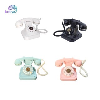 Điện thoại cổ điển trang trí có dây để học phòng ngủ Trang trí nhà