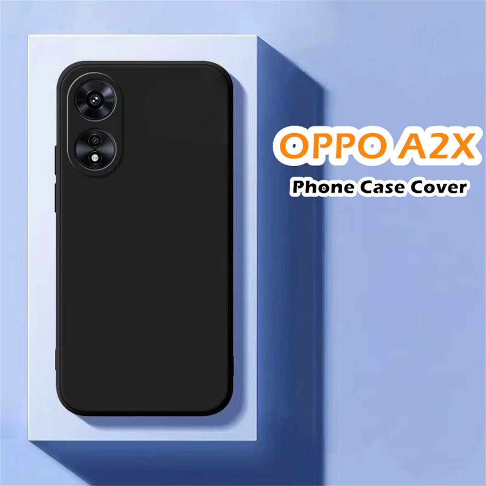 【 imamura 】 Dành Cho OPPO A2X Ốp Lưng Cạnh Thẳng Silicon Full Ốp Lưng Điện Thoại Màu Trơn Cổ Điển