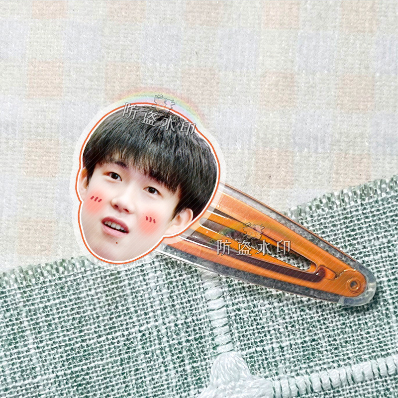 Wang Chuqin Acrylic BB Kẹp Phụ Kiện Tóc Mũ