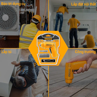 Máy Siết vít dùng pin INGCO CSDLI0402 4V 4 N.m kèm cáp sạc micro giá rẻ tiện ích, máy siết vít cầm tay