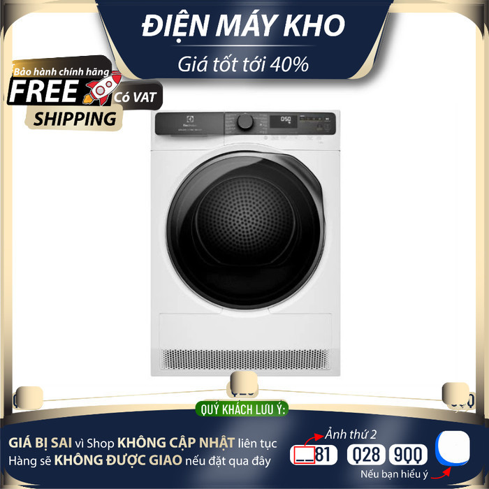 EDH903R7WC Máy sấy bơm nhiệt Electrolux UltimateCare 9 kg EDH903R7WC