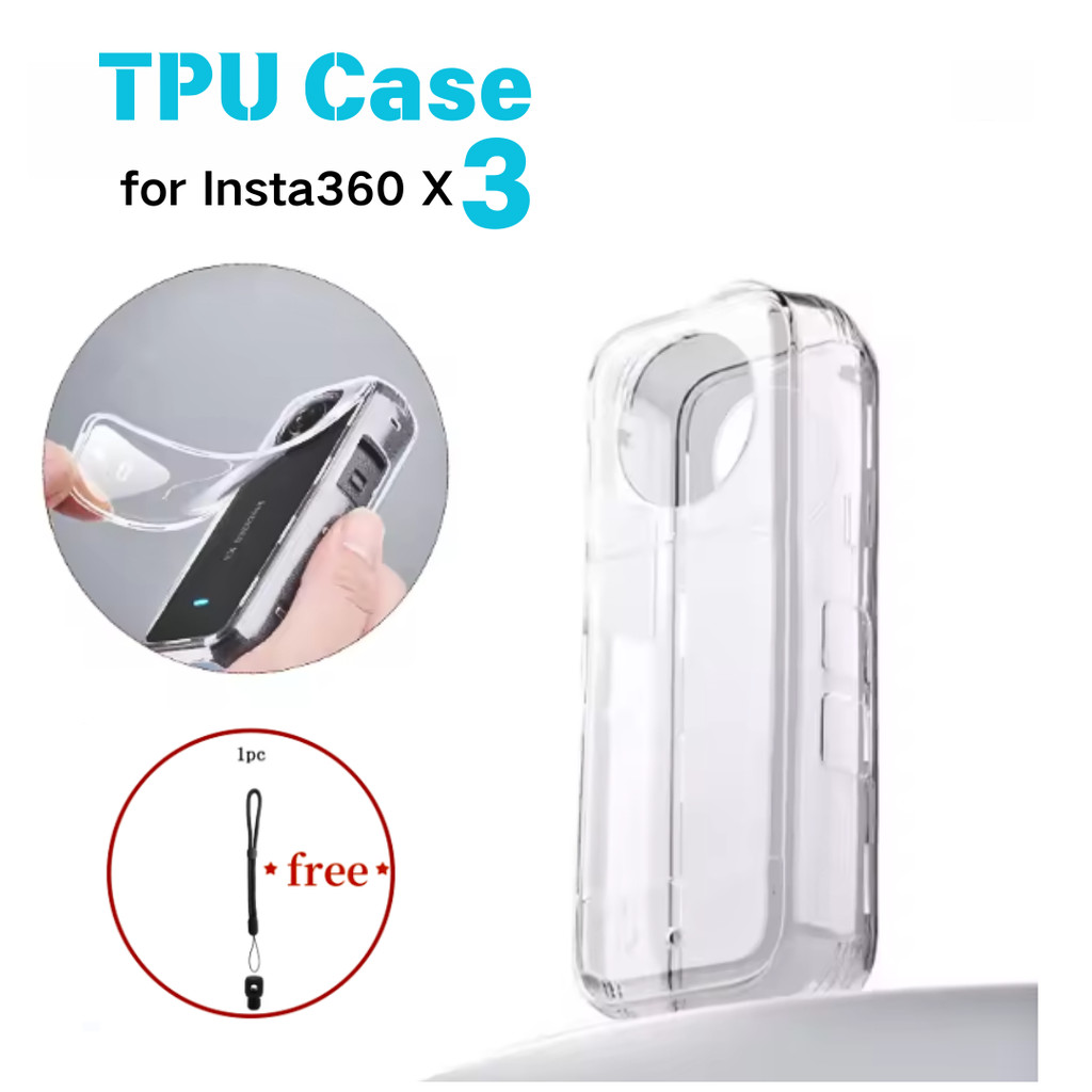 Dành Cho Insta360 X3 Vỏ Trong Suốt Bảo Vệ Hành Động Bảo Vệ Ống Kính Máy Ảnh Bảo Vệ Cho Insta360 X3 P
