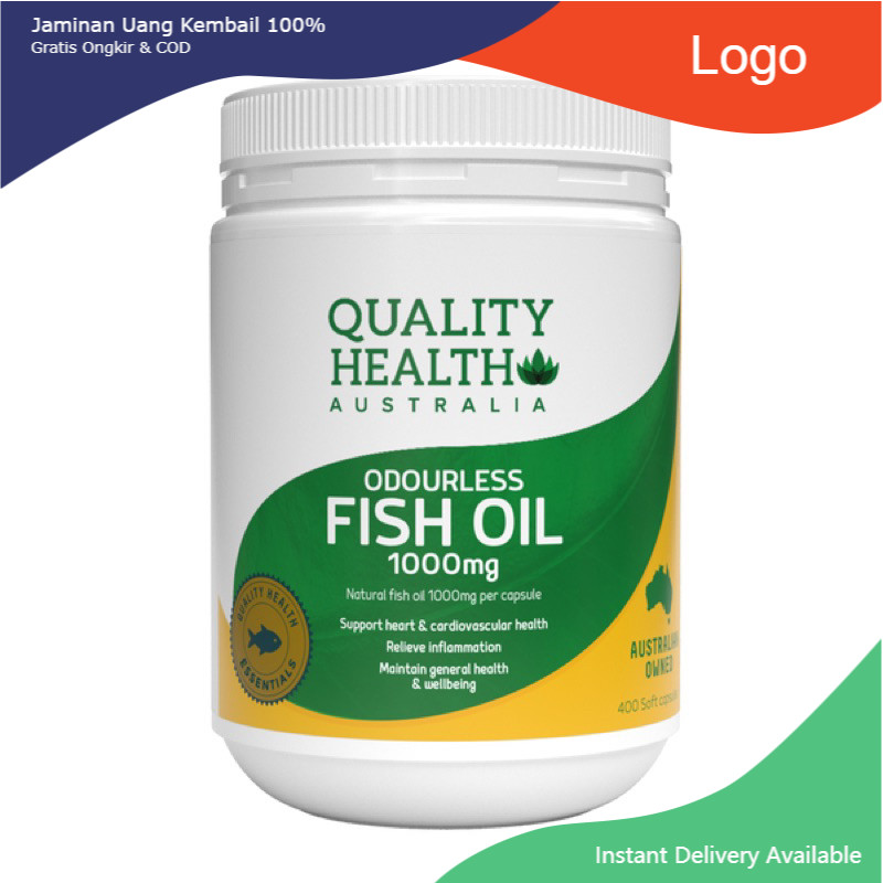 Dầu cá không mùi Quality Health Australia Odourless Fish Oil 1000mg 400viên Úc