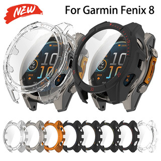 Vỏ PC + Kính (không có đồng hồ) cho Garmin Fenix 8 43mm 51mm 47mm Tấm bảo vệ màn hình Vỏ bảo vệ chống trầy xước cho Garmin Fenix 8 Solar AMOLED