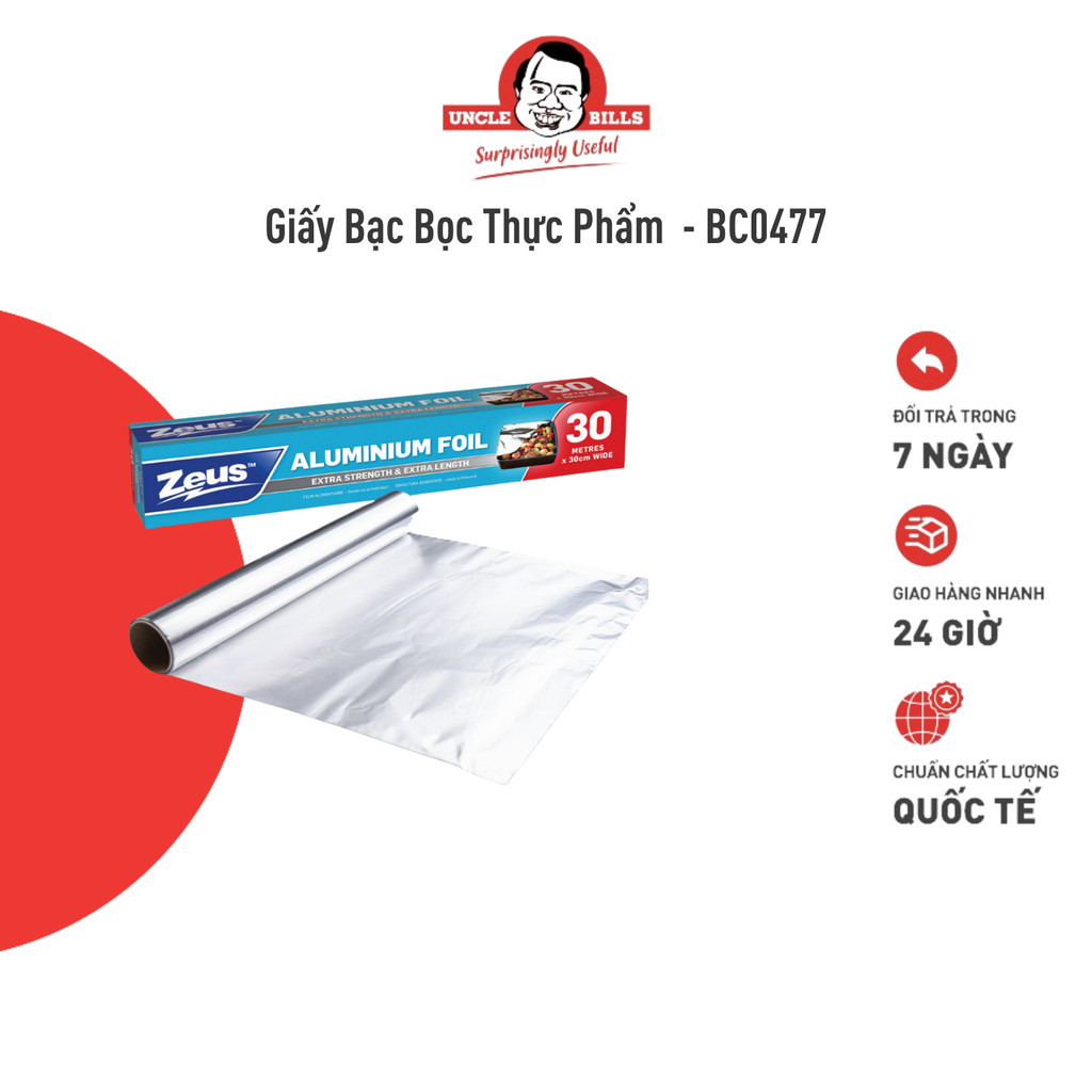 Giấy Bạc Bọc Thực Phẩm UNCLE BILLS Nhập Khẩu Kích Cỡ 30M - BC0477